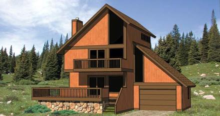 Cabin Contemporary Elevation of Plan 94310