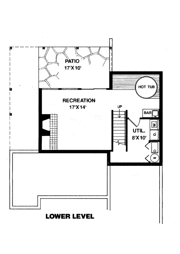 Contemporary Lower Level of Plan 94314