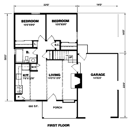 House Plan 94317 First Level Plan