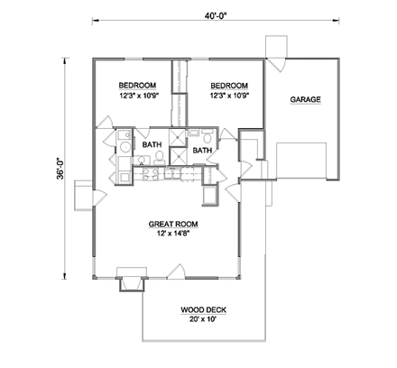 House Plan 94320 First Level Plan