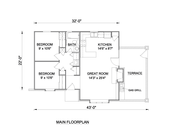 House Plan 94329 Level One