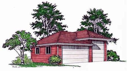 Garage Plan 94339 - 3 Car Garage Elevation