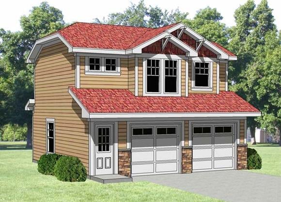 Garage Plan 94340 - 2 Car Garage Apartment Elevation