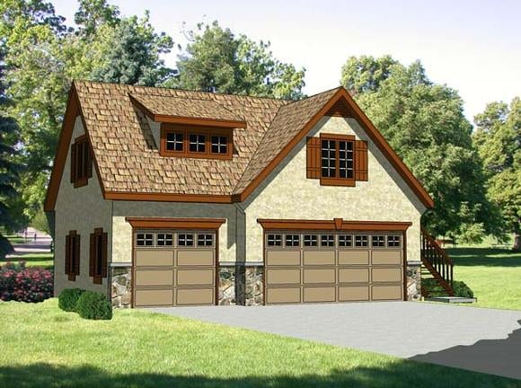 Garage Plan 94342 - 3 Car Garage Apartment Elevation