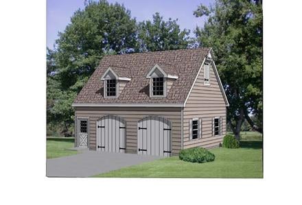 Garage Plan 94346 - 2 Car Garage Elevation