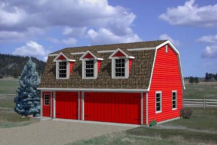 Garage Plan 94348 - 3 Car Garage Apartment Elevation