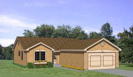 One-Story Ranch Elevation of Plan 94354