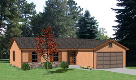 One-Story Ranch Elevation of Plan 94359