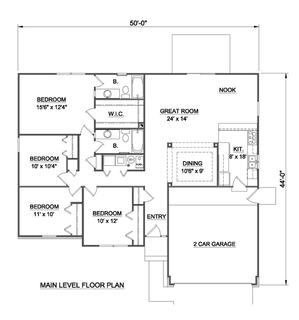 Ranch Level One of Plan 94361