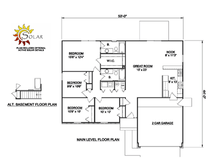 House Plan 94362 First Level Plan