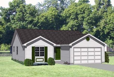 One-Story Ranch Elevation of Plan 94369