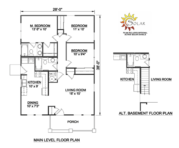 Cottage Country Craftsman Level One of Plan 94371