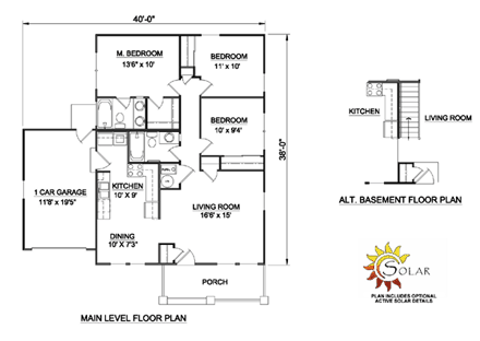 House Plan 94374 First Level Plan