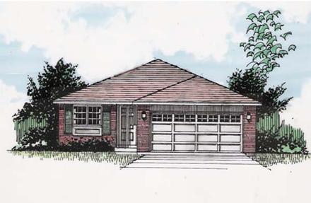 One-Story Traditional Elevation of Plan 94376