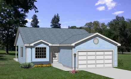 One-Story Ranch Elevation of Plan 94380