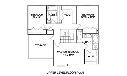 House Plan 94390 Second Level Plan