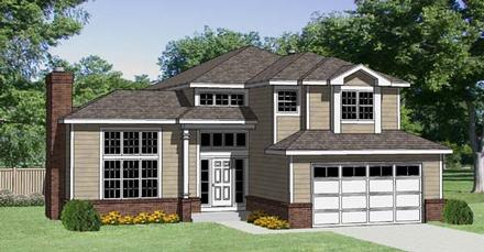 Contemporary Traditional Elevation of Plan 94397