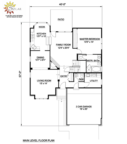 House Plan 94401 First Level Plan