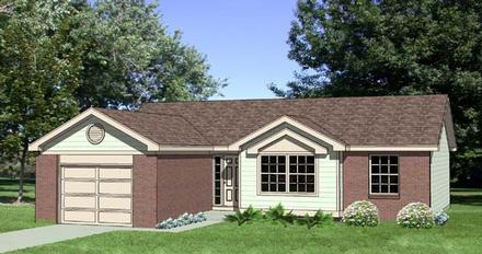 One-Story Ranch Elevation of Plan 94406