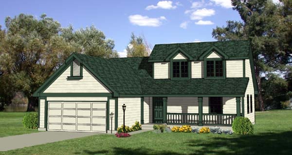 Plan 94410 | Country Style with 4 Bed, 2 Bath, 2 Car Garage