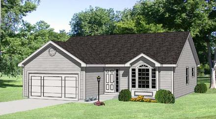 One-Story Ranch Elevation of Plan 94418
