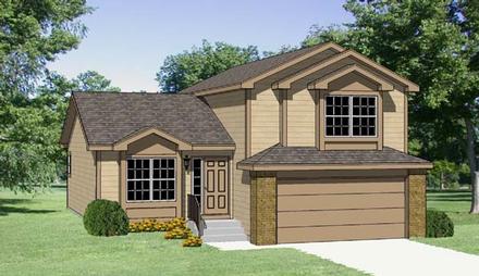 Contemporary Country Elevation of Plan 94419