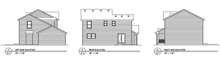 Country Rear Elevation of Plan 94420
