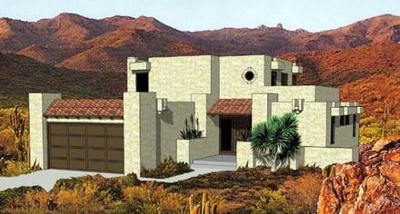 Santa Fe Southwest Elevation of Plan 94423