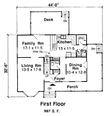 Country Craftsman Farmhouse Level One of Plan 94424