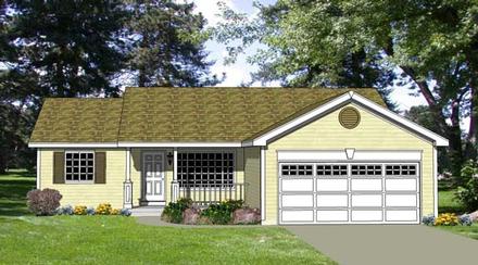 Ranch Elevation of Plan 94438