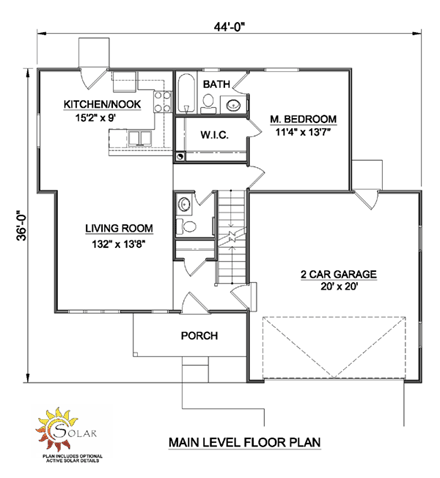 House Plan 94443 First Level Plan