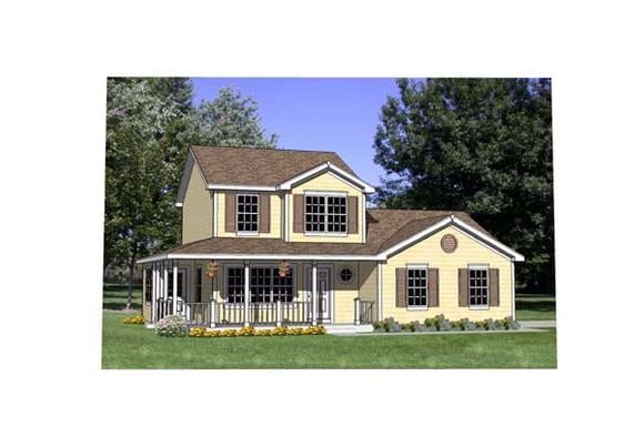 House Plan 94445 Elevation