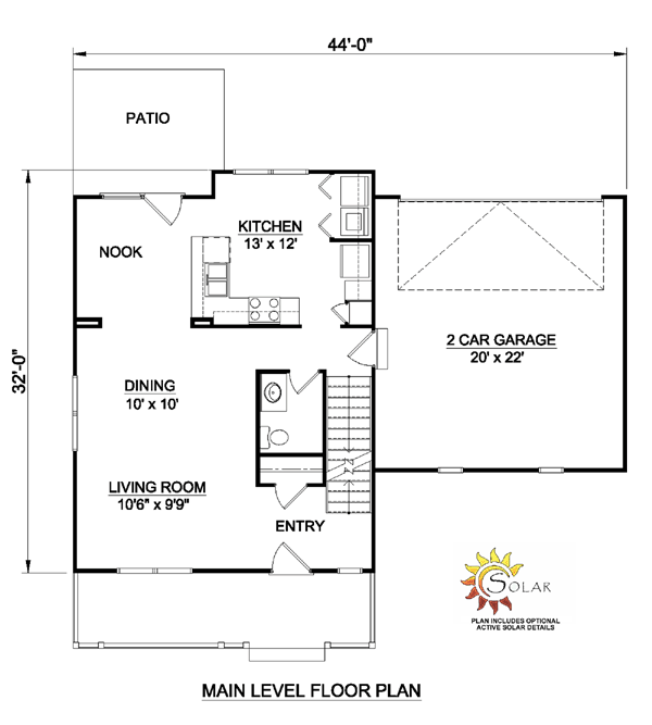 Country One-Story Level One of Plan 94452