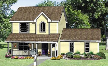 Country One-Story Elevation of Plan 94452