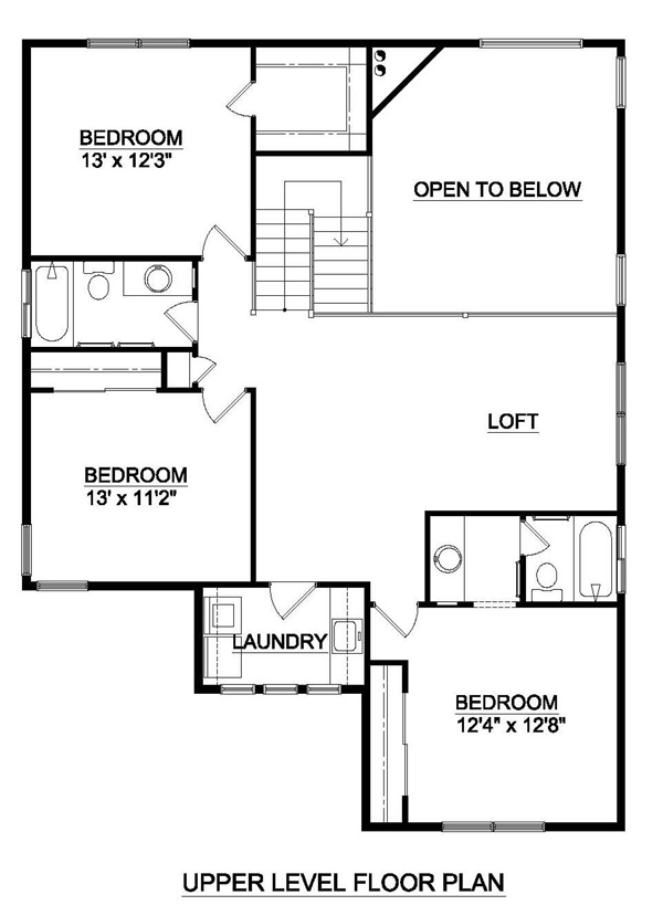 Narrow Lot Traditional Level Two of Plan 94457