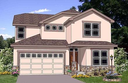 Narrow Lot Traditional Elevation of Plan 94457
