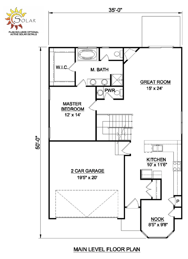 Narrow Lot Traditional Level One of Plan 94458