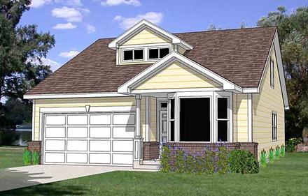 Narrow Lot Traditional Elevation of Plan 94458