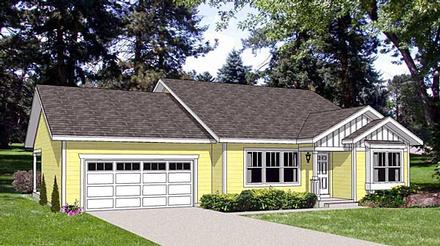 One-Story Traditional Elevation of Plan 94468
