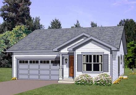 Narrow Lot One-Story Traditional Elevation of Plan 94474