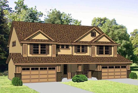 Multi-Family Plan 94478 Elevation