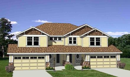 Craftsman Elevation of Plan 94479