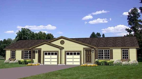 Multi-Family Plan 94482 Elevation