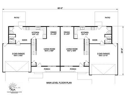 Multi-Family Plan 94483 First Level Plan