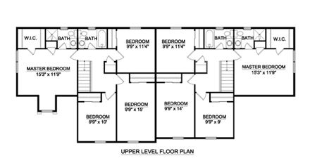 Multi-Family Plan 94483 Second Level Plan