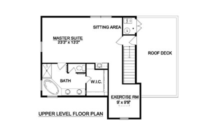 House Plan 94489 Second Level Plan