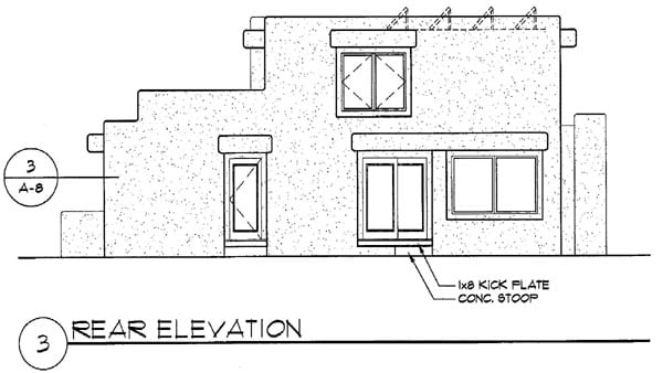 House Plan 94489 Rear Elevation