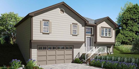 Traditional House Plan 94499 with 3 Beds, 3 Baths, 2 Car Garage Elevation