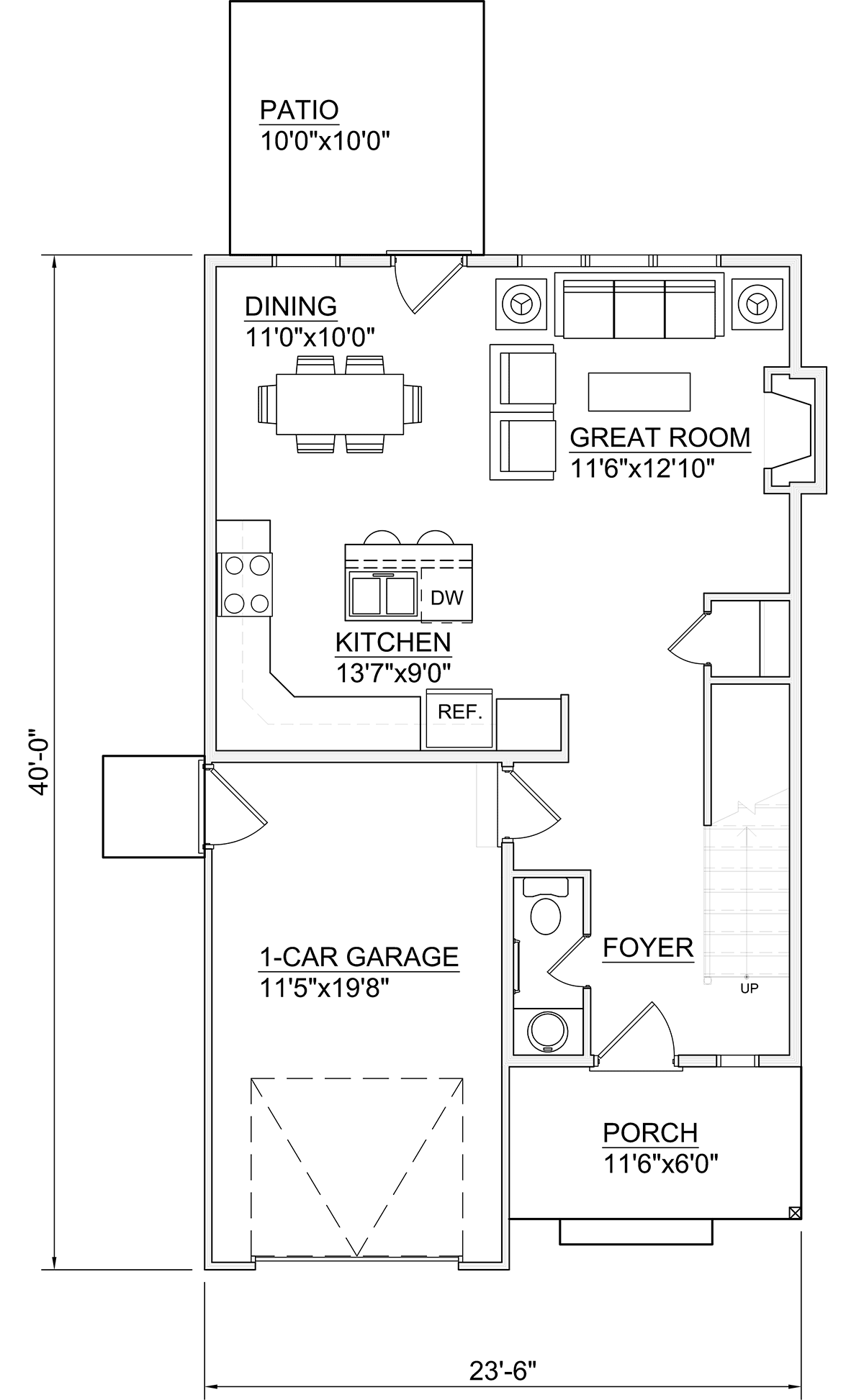 Coastal, Craftsman House Plan 94500 with 3 Beds, 3 Baths, 1 Car Garage Level One