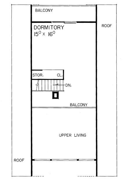 House Plan 95002 Second Level Plan